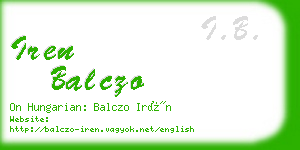 iren balczo business card